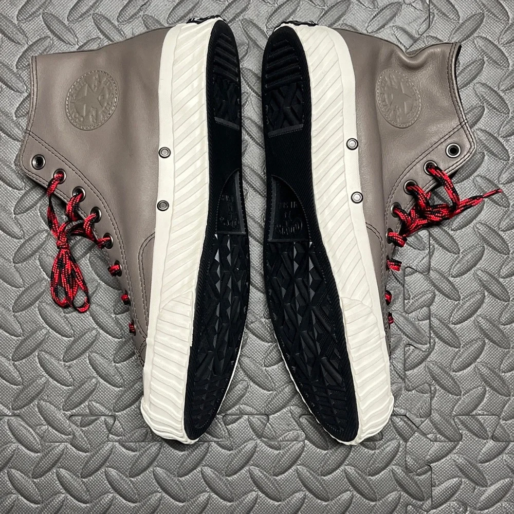 Converse Chuck 70 Bosey Hi Sneaker 168161C Grey Red Leather Mountain Cus… - Picture 10 of 11